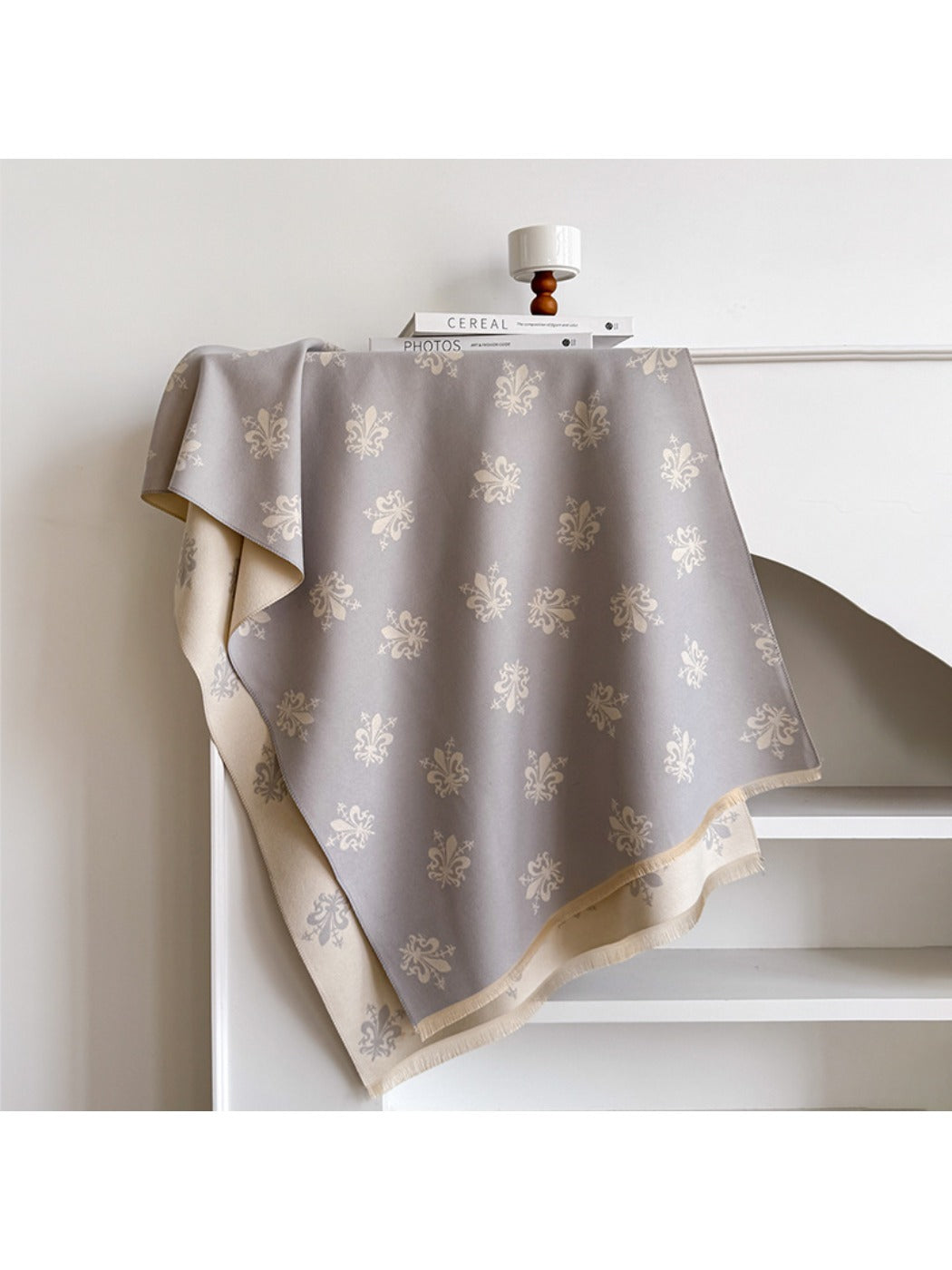 Scarvii – Floral Print Fringe Scarf & Wrap