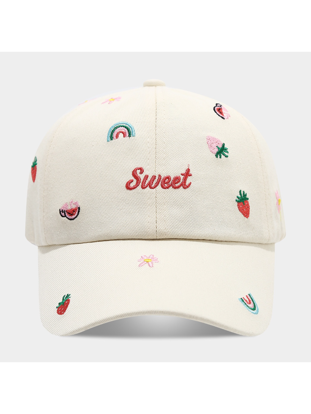Haila - Fruit and Rainbow Embroidered Baseball Cap
