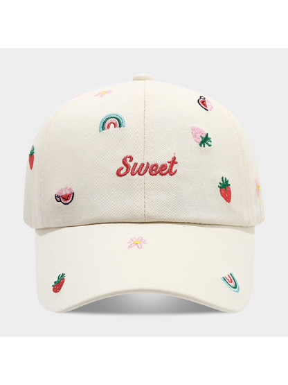Haila - Fruit and Rainbow Embroidered Baseball Cap