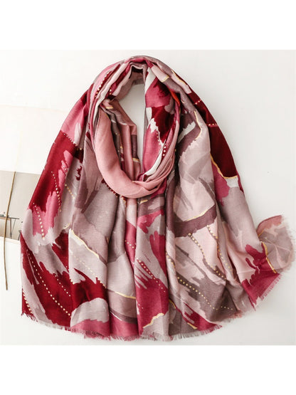 Scarvii - Abstract Botanical Brush Print Scarf