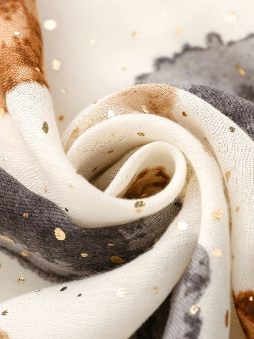 Scarvii - Retro Fresh Style Circular Print Scarf
