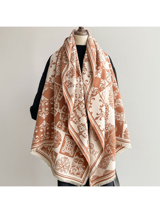 Scarvii - Vintage Classic Palace Print Shawl & Scarf