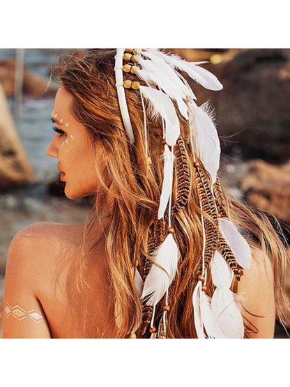 Hairish - Boho Feather Headband Hair Headpiece