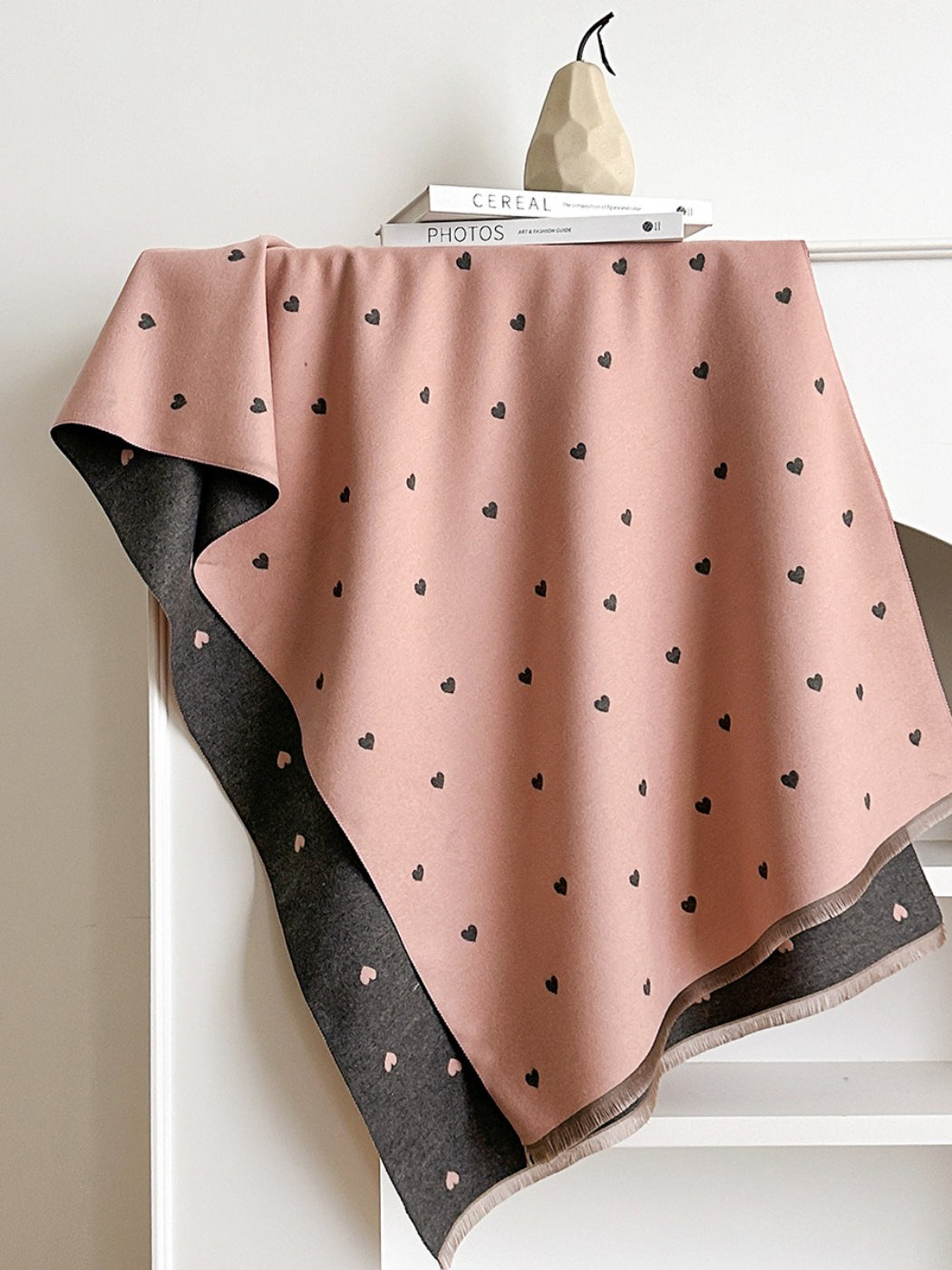 Scarvii – Reversible Heart Print Scarf & Wrap