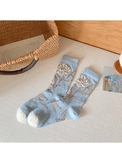 Rufia - Sheer Floral Illustration Crew Socks product image 6