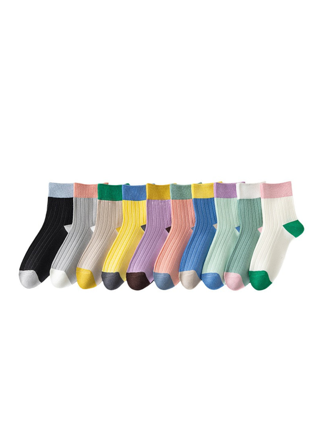 Rufia - Playful Contrast Toe Crew Socks product image 1