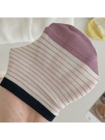 Rufia - Fine Stripes Colorblock Low Ankle Socks