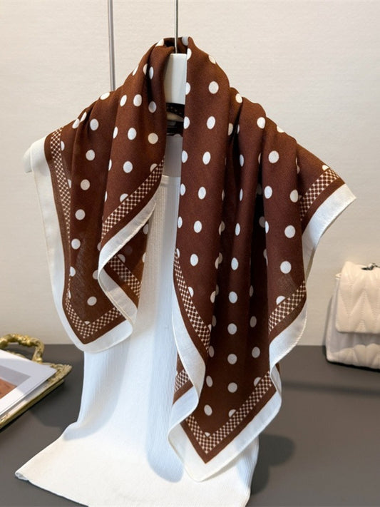 Scarvii - Square Scarf with Polka Dots – Classic & Stylish
