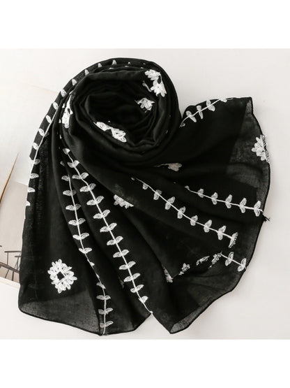Scarvii - Modern Motif Trim Soft Scarf