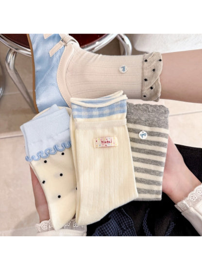 Rufia - Ruffle Cuff Cute Crew Socks product image 1