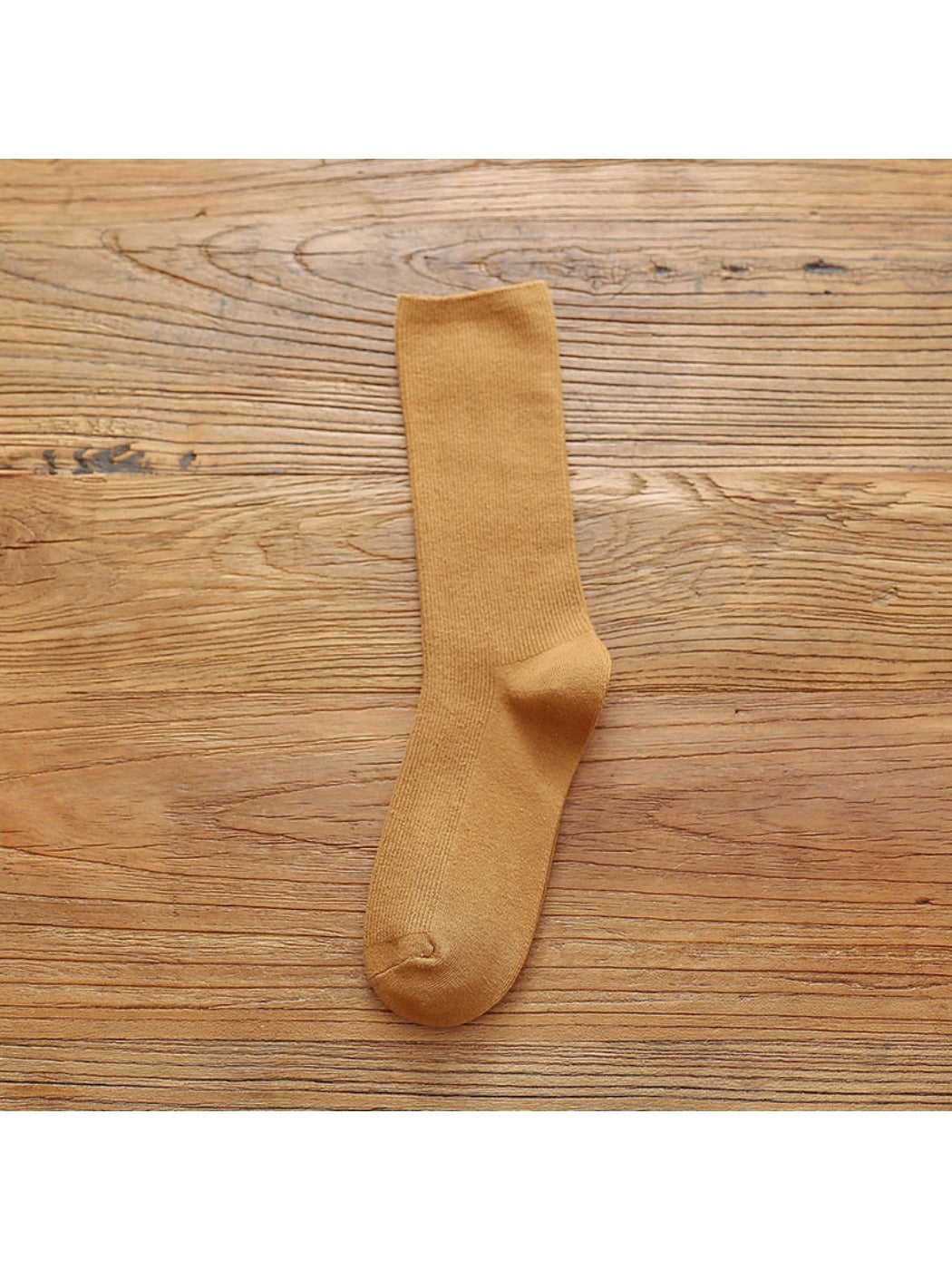 Rufia - Solid Color Mid-Calf Socks for Women