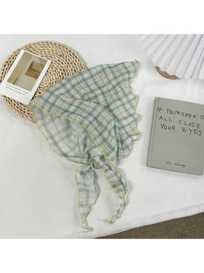 Scarvii - Elegant Plaid Fashion Triangle Bandana