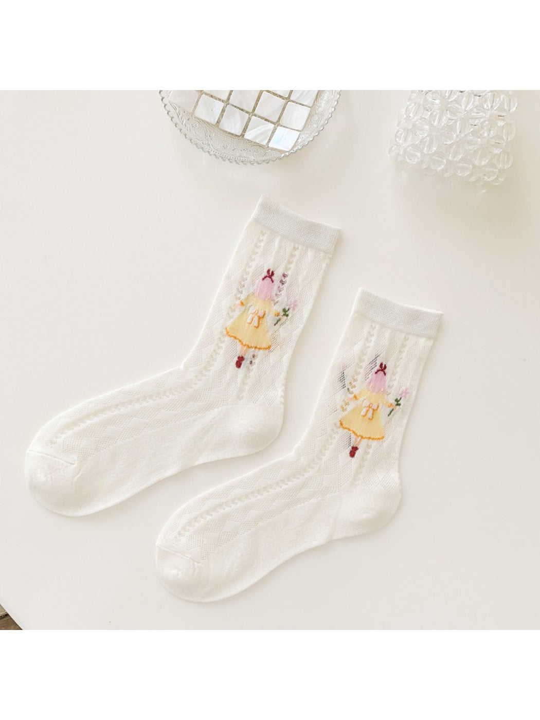 Rufia - Storybook Girl Embroidered Crew Socks product image 6