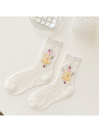 Rufia - Storybook Girl Embroidered Crew Socks product image 6