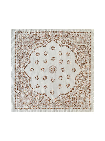 Scarvii - Retro Paisley Border Square Scarf