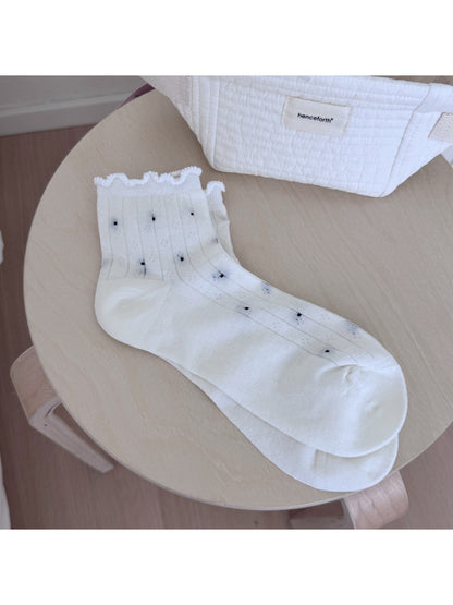 Rufia - Soft Dot Rib Knit Ankle Socks product image 5