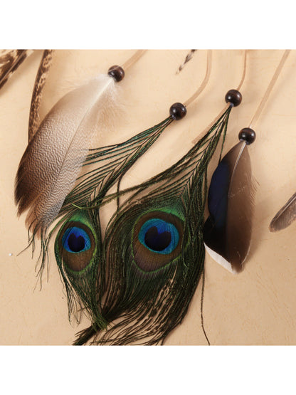 Hairish - Peacock Feather Hair Garland
