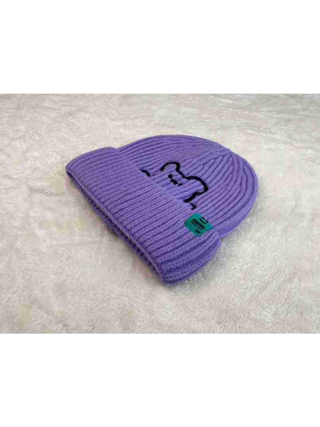 Haila - Winter Bear Embroidery Knitted Beanie