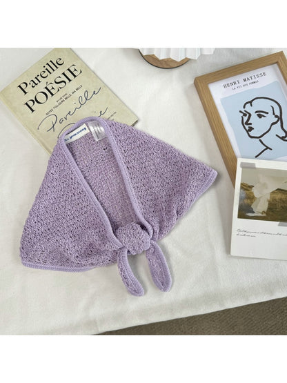 Scarvii - Minimal Solid Color Knit Triangle Scarf