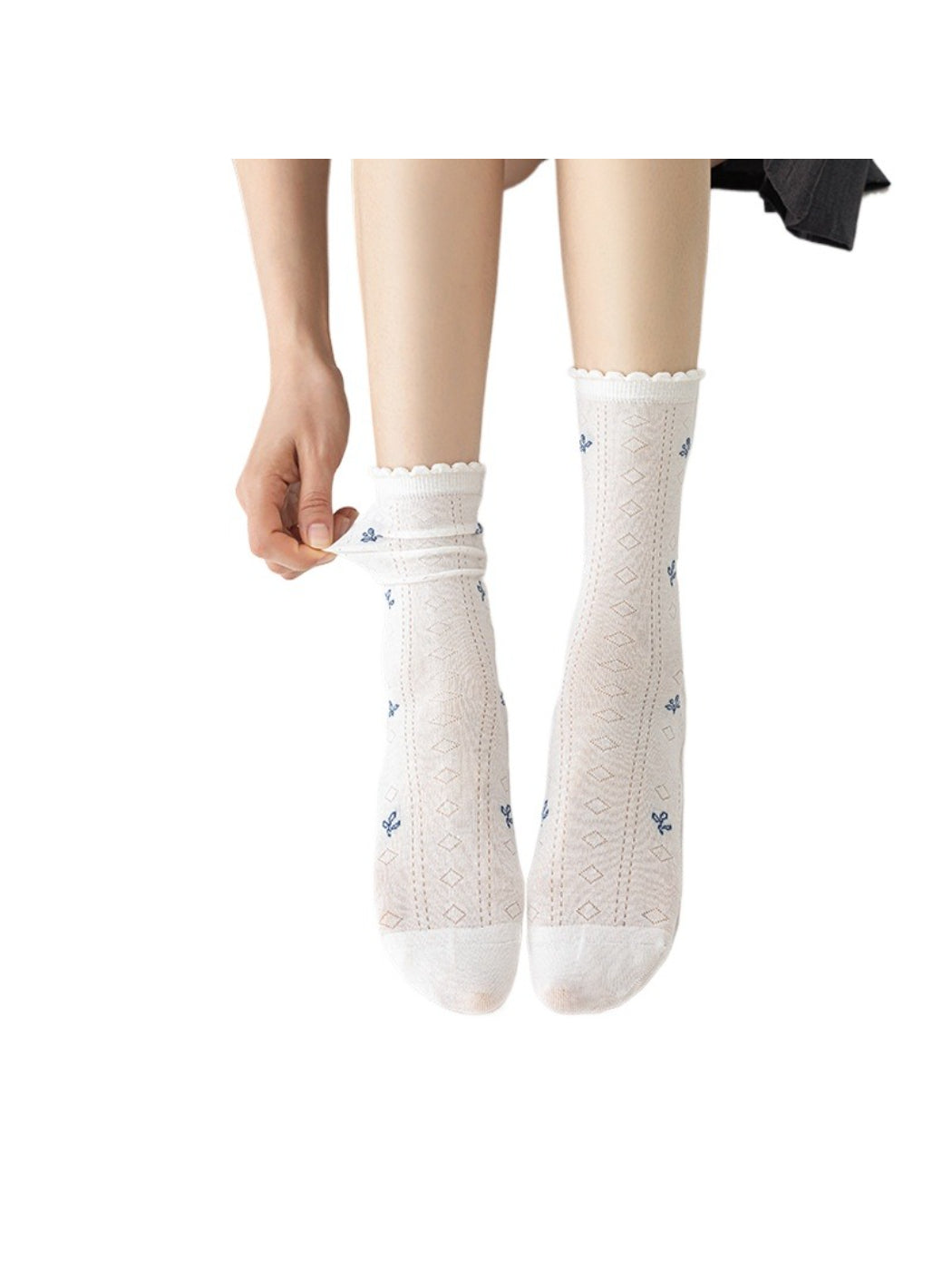 Rufia - Mixed Texture Knit Crew Socks product image 1