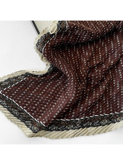 Scarvii - Micro Dot Pleated Scarf