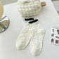Rufia - Black and White Lace Trim Ankle Socks