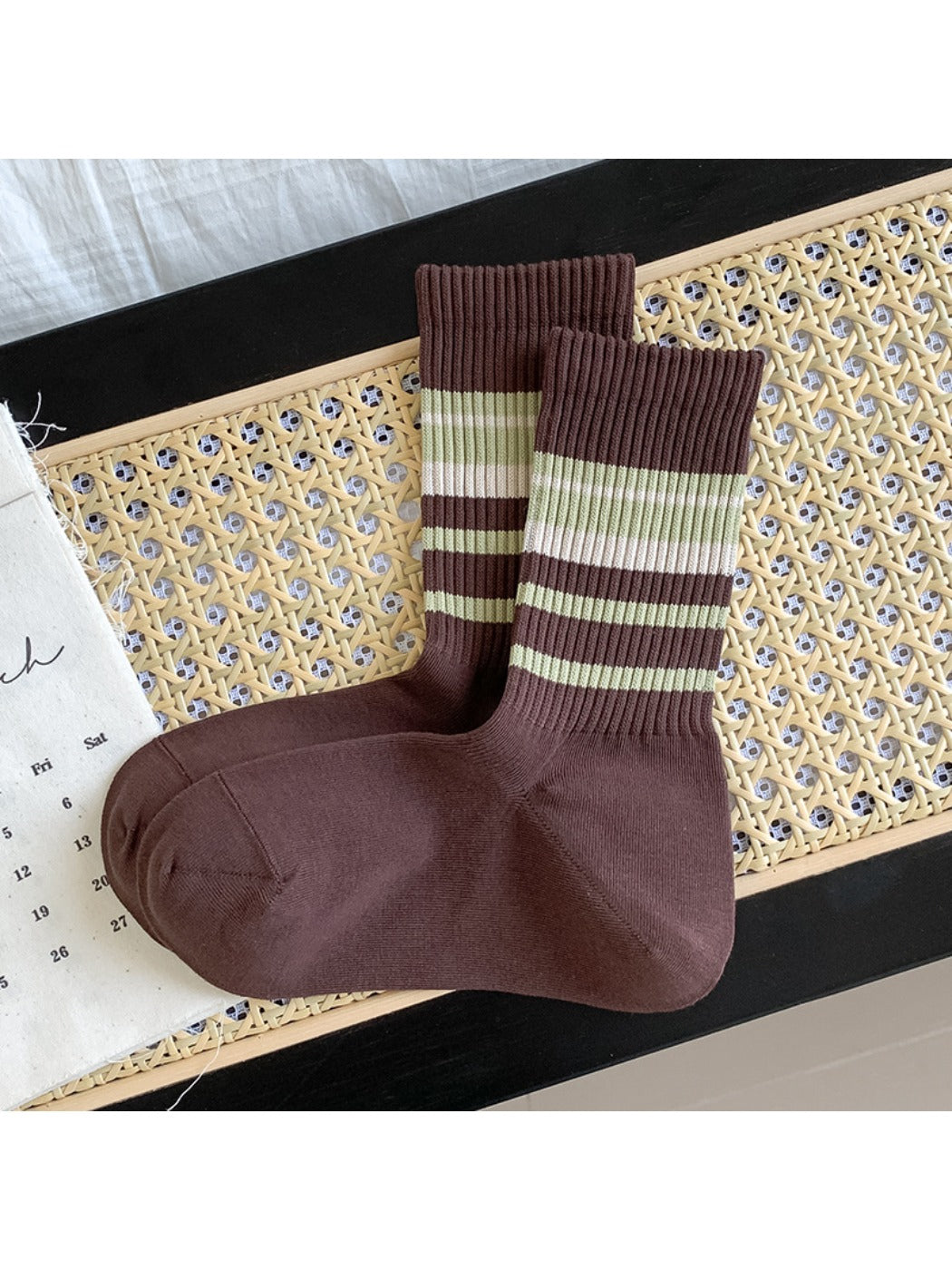 Rufia - Striped Color Block Seamless Socks for Women