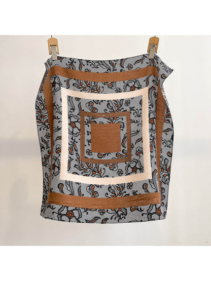 Scarvii - Geometric Concentric Print Square Scarf