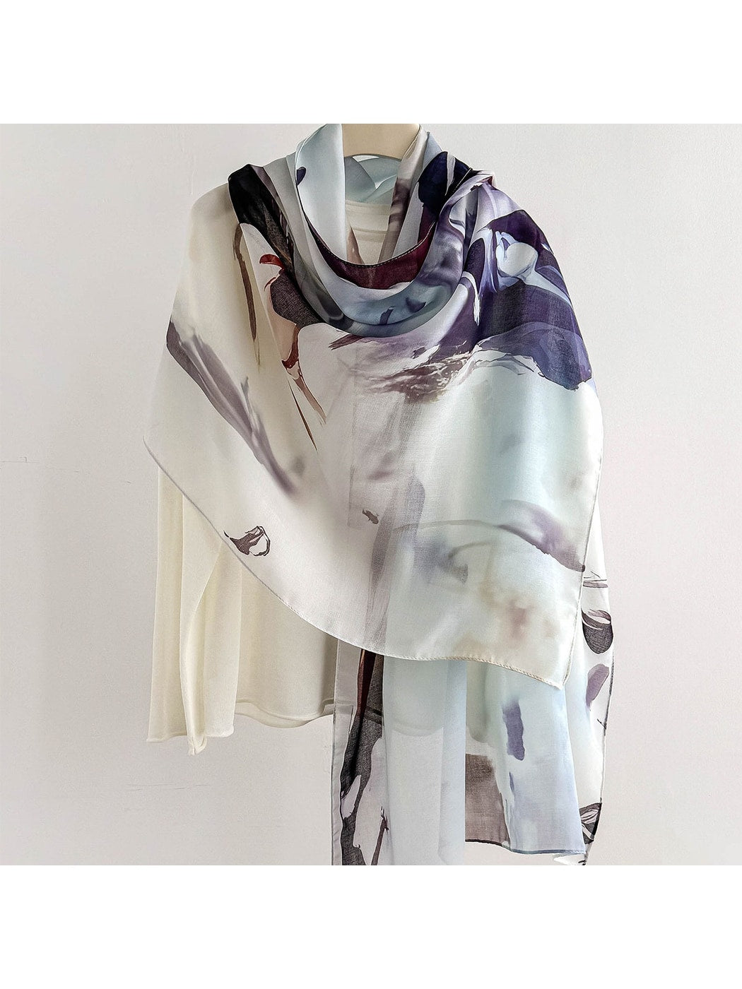 Scarvii - Modern Abstract Printed Summer Wrap Scarf