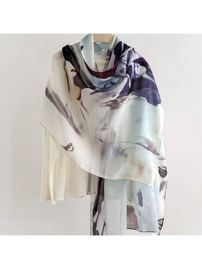 Scarvii - Modern Abstract Printed Summer Wrap Scarf