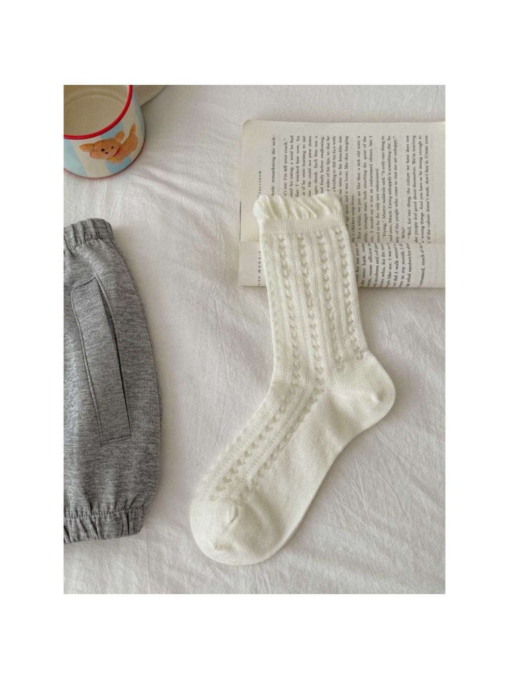 Rufia - Textured Knit Ruffle Crew Socks product image 5