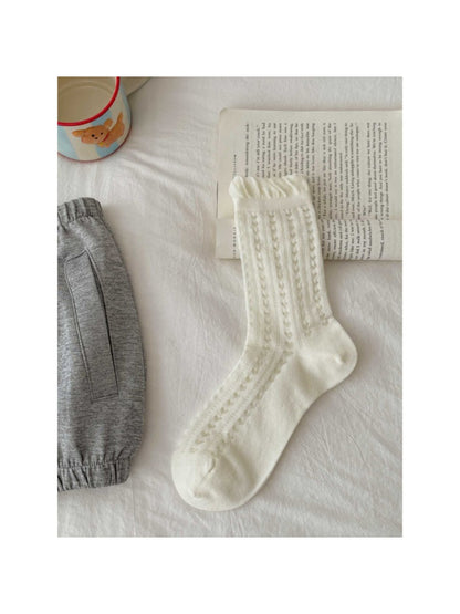 Rufia - Textured Knit Ruffle Crew Socks product image 5