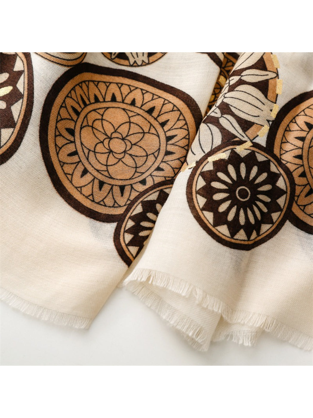 Scarvii - Soft Tone Medallion Pattern Everyday Scarf