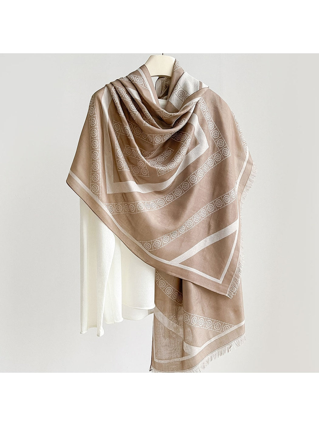 Scarvii - Vintage Geometric Print Summer Wrap Scarf