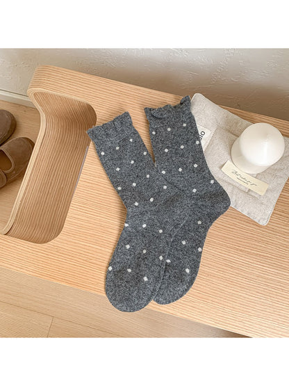 Rufia - Soft Polka Dot Crew Socks