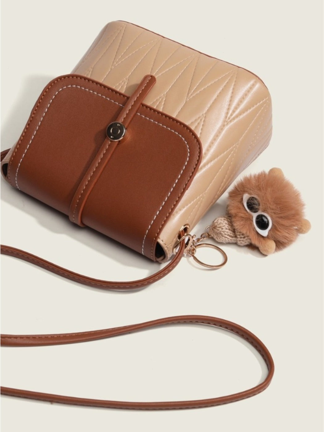 Cosbai - Simple Color-Block Crossbody Bag – Playful & Practical