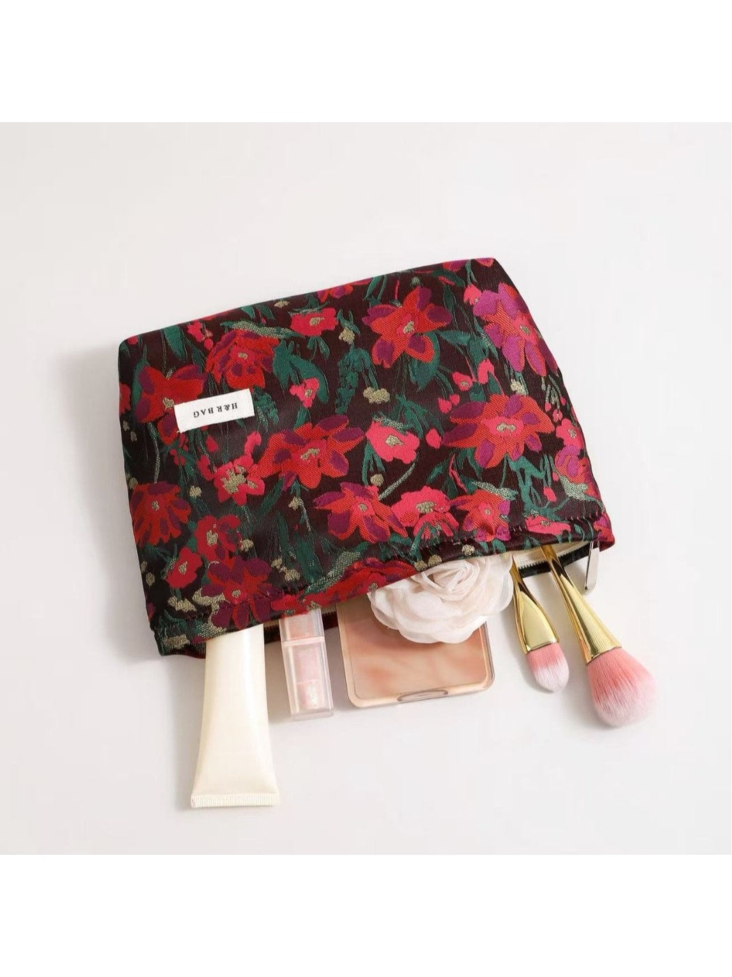 Cosbai - Sweet Floral Handheld Makeup Storage Bag