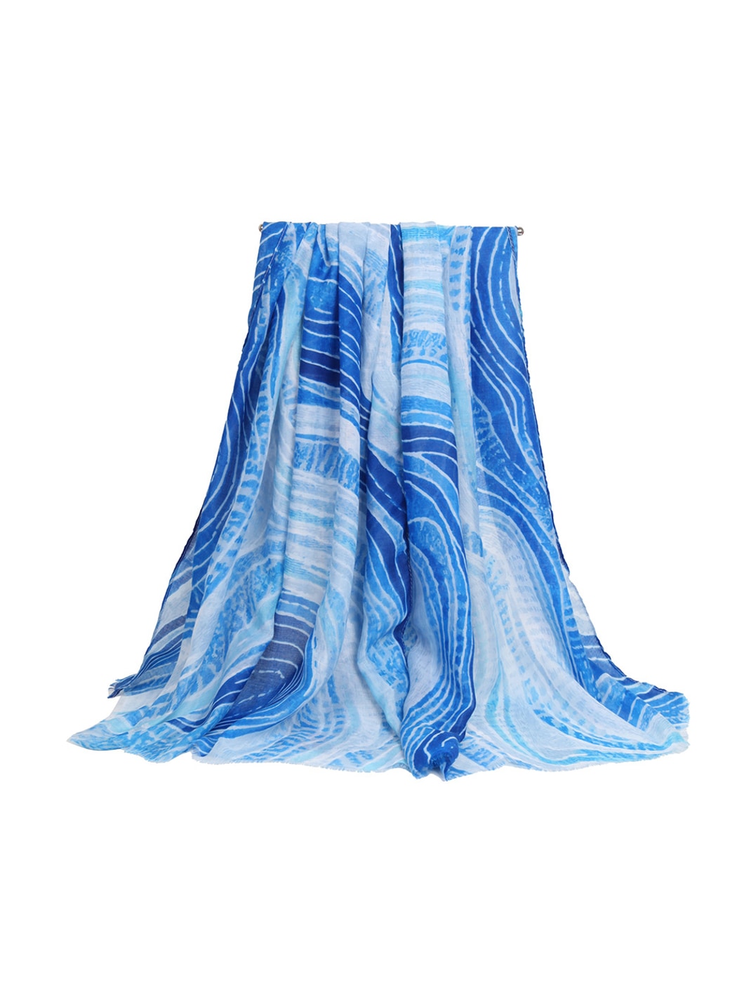 Scarvii - Striped Ripple Pattern Fashion Scarf