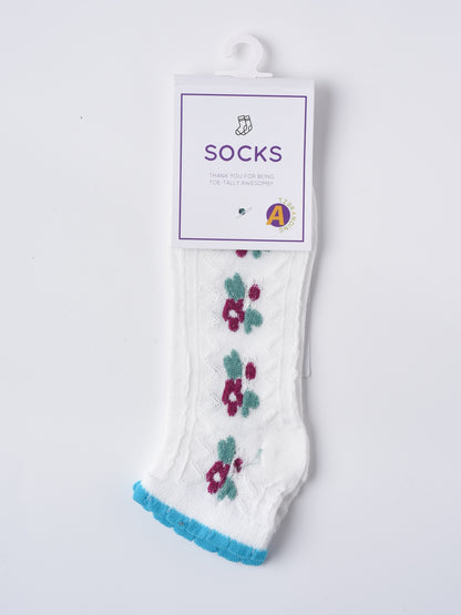 Rufia- Colorful Lace Trim Summer Low-Cut Socks