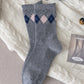 Rufia – Retro Argyle Mid-Calf Socks