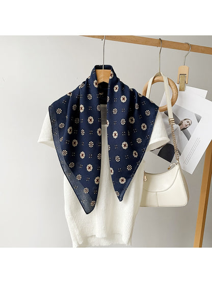 Scarvii - Geometric Medallion Print Square Scarf