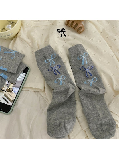 Rufia - Bow Pattern Crew Socks