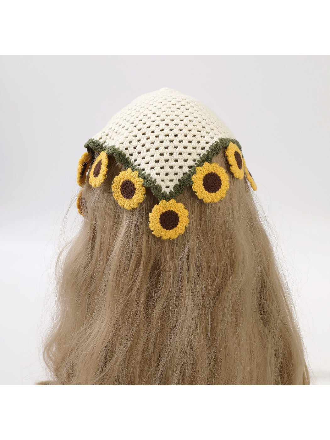 Scarvii Sunflower Crochet Triangle Scarf