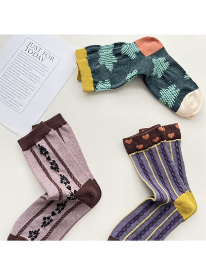Rufia - Mixed Motif Crew Socks
