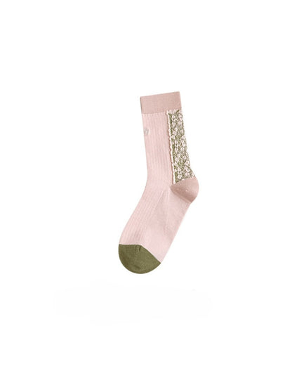 Rufia - Floral Lace-Edge Everyday Crew Socks