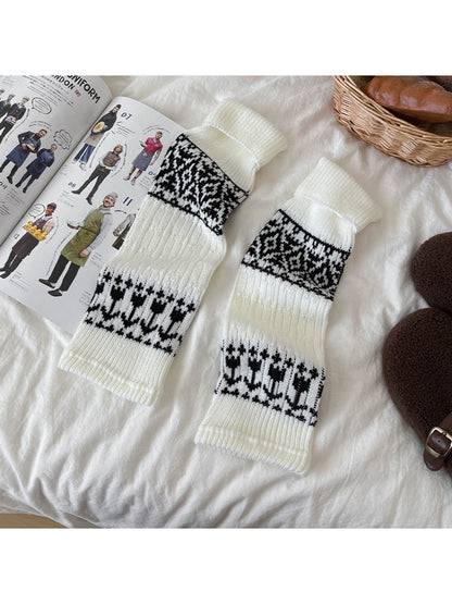 Cozyra - Fair Isle Knit Leg Warmers