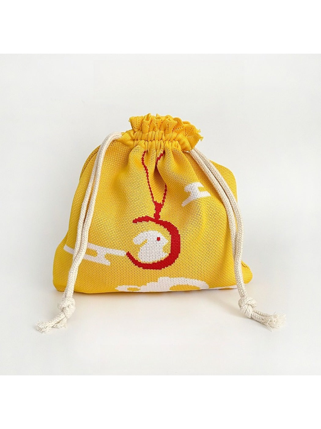 Cosbai - Rabbit Pattern Cute Drawstring Bag & Purse
