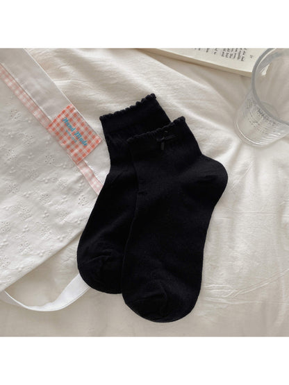 Rufia - Speckled Ruffle Ankle Socks