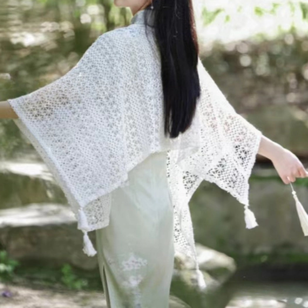 Crosa - Vintage Boho Knit Cardigan Cover-Up