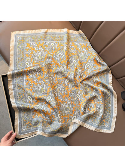 Scarvii Decorative Border Paisley Square Scarf